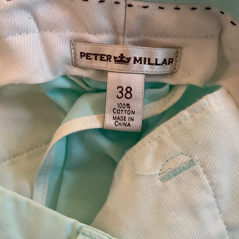 Peter Millar Cotton Poplin Flat Front Solid Print… - image 3